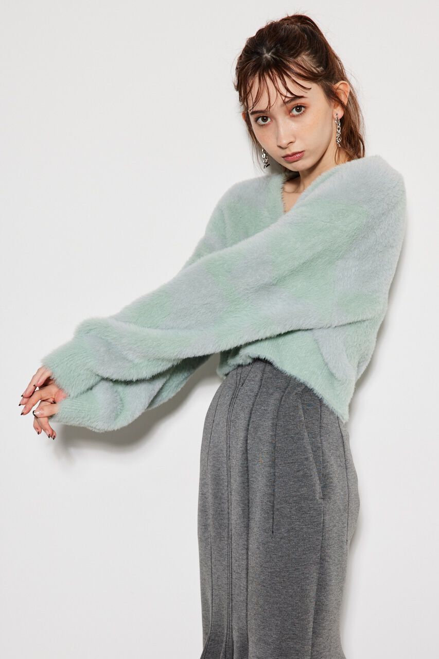 rienda「2WAYジオメトリックKnit CD TOP」|ニット・セーター|