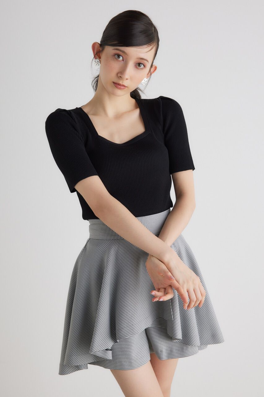 rienda「スクエアNCウォッシャブルKnit TOP」|ニット・セーター|