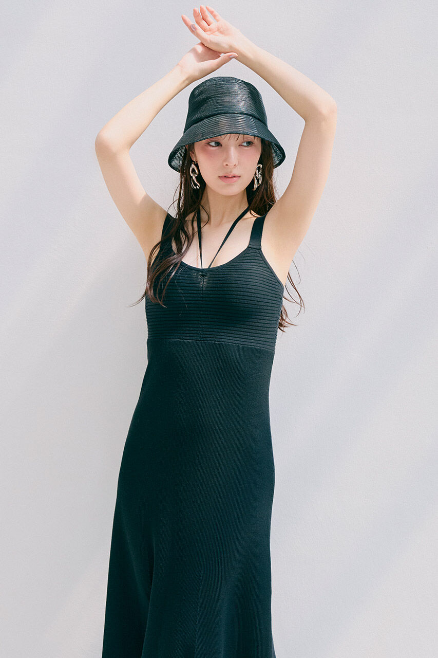 rienda「バストギャザーホルターマーメイドワンピース」|ワンピース|