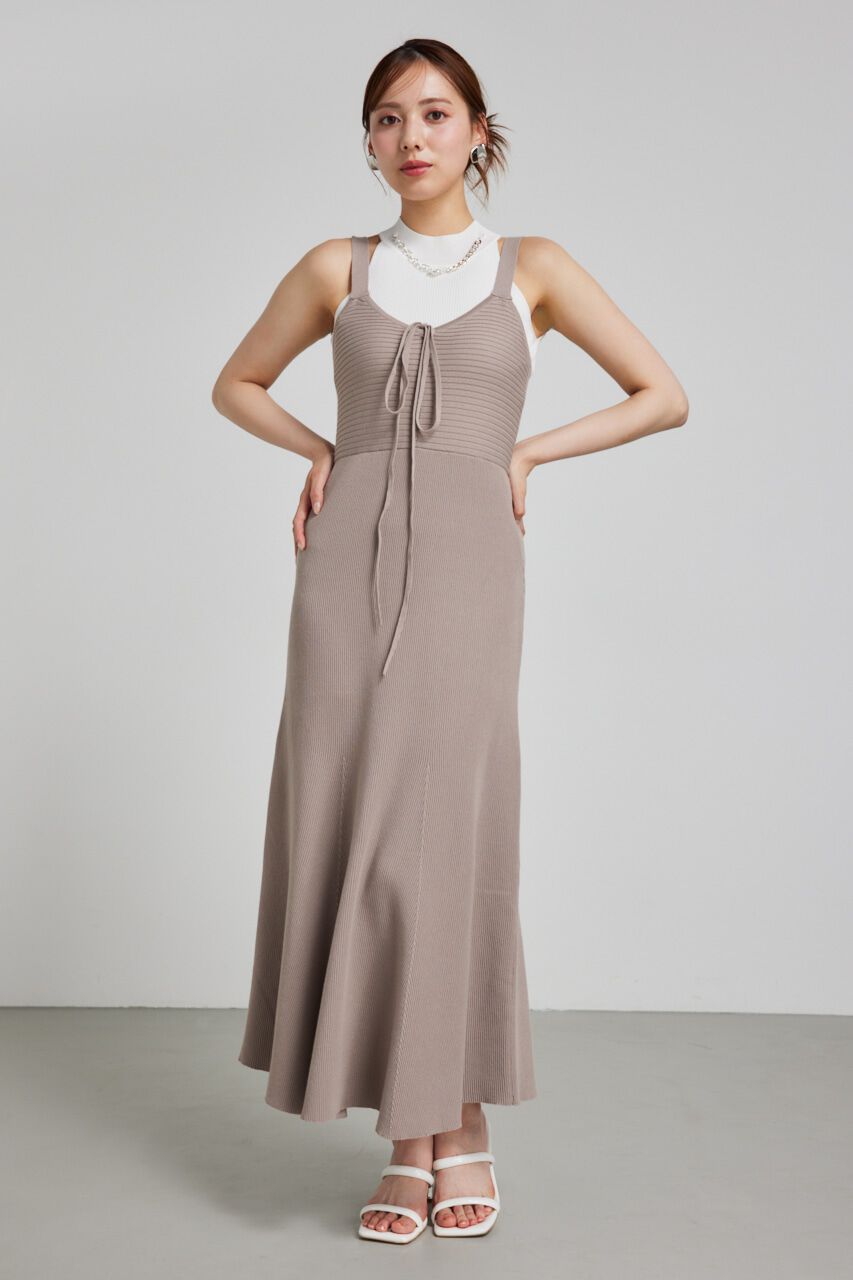 rienda「バストギャザーホルターマーメイドワンピース」|ワンピース|