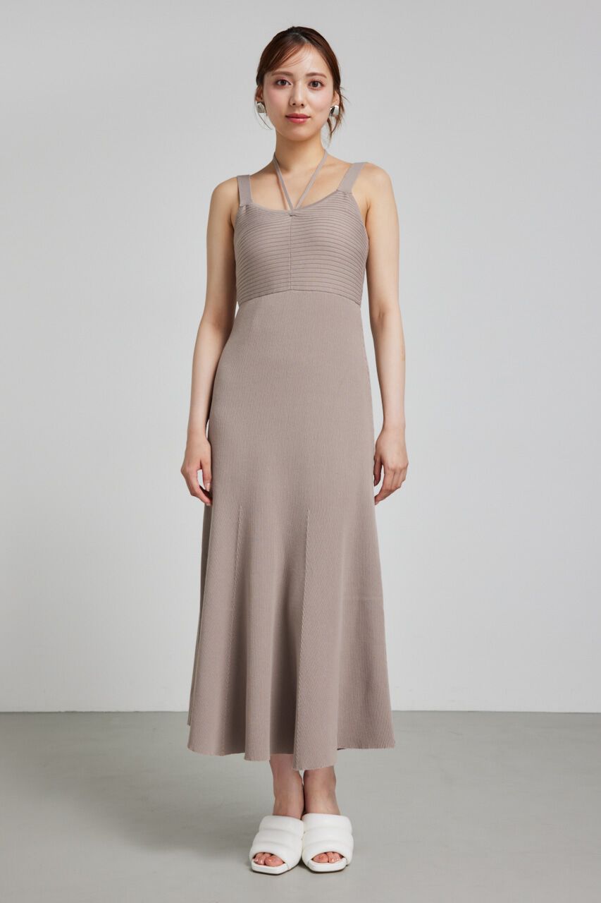 rienda「バストギャザーホルターマーメイドワンピース」|ワンピース|