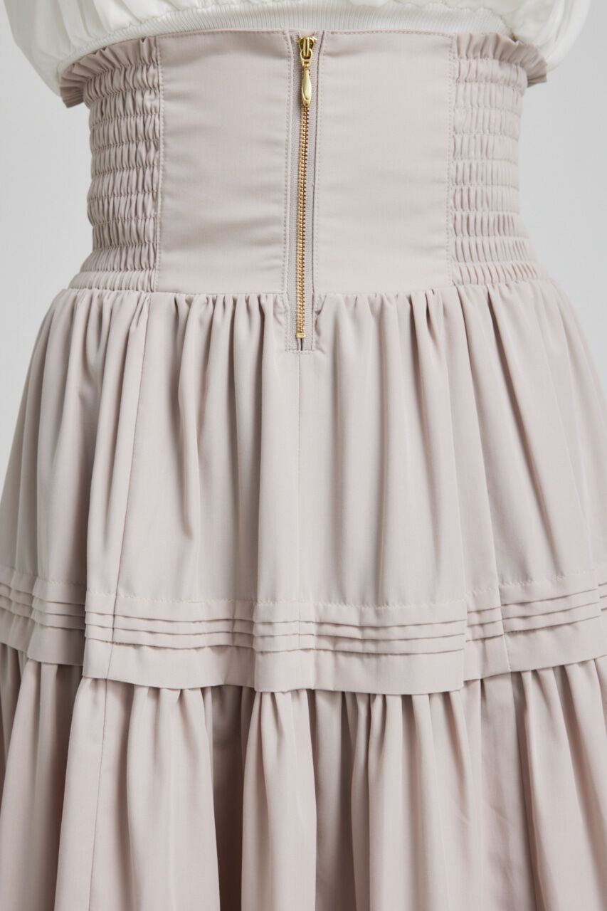 rienda「ウェストシャーリングタックデザインフレアスカート」|スカート|