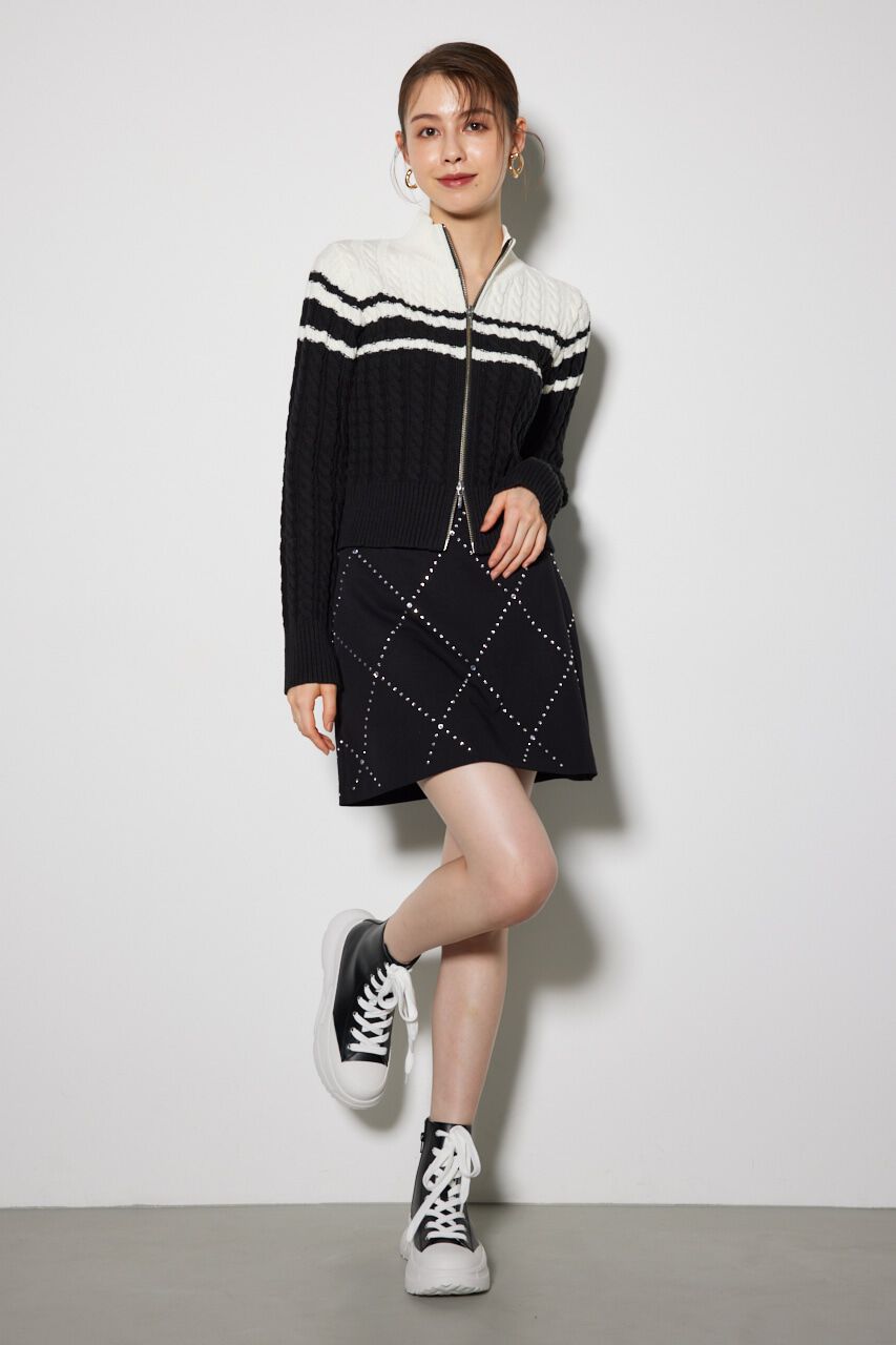 rienda「トラックニットトップス」|ニット・セーター|