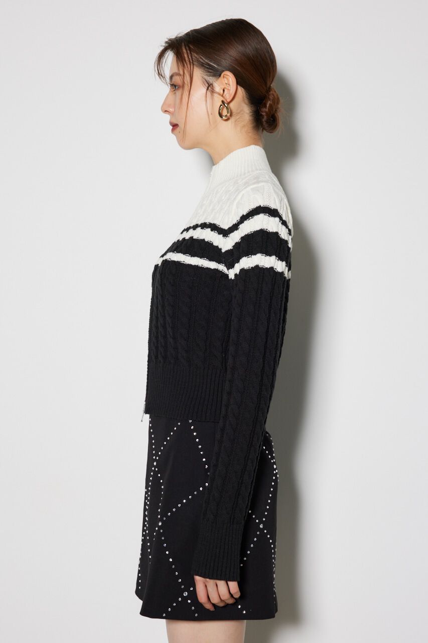 rienda「トラックニットトップス」|ニット・セーター|