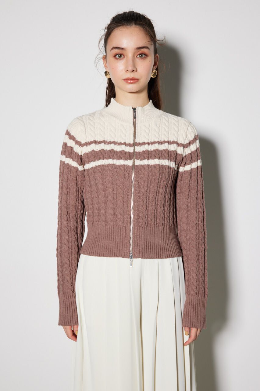 rienda「トラックニットトップス」|ニット・セーター|