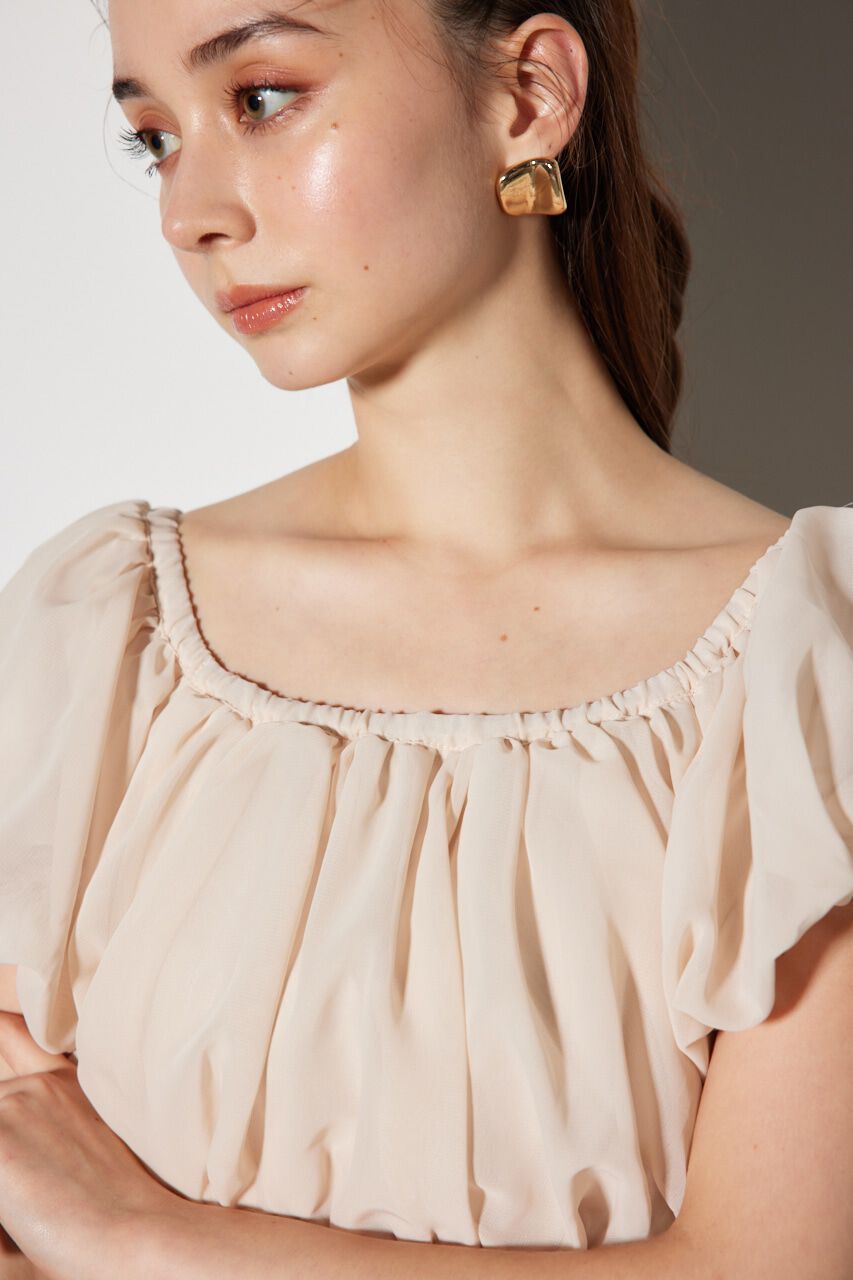 rienda「シフォンオフショルタイトニットワンピース」|ワンピース|