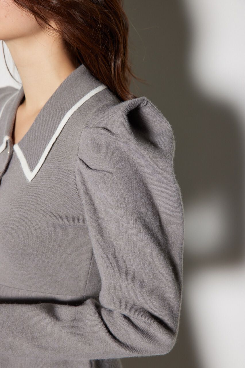 rienda「カラーデザインタックミニ ニット ワンピース」|ワンピース|