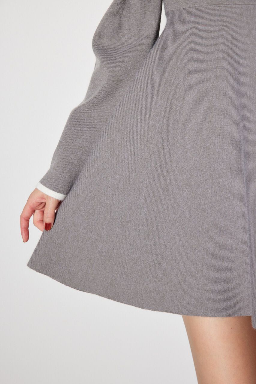 rienda「カラーデザインタックミニ ニット ワンピース」|ワンピース|