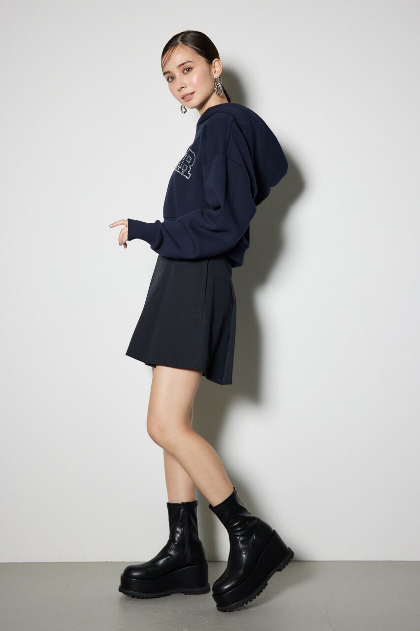 rienda「ビジューロゴフーディートップス」|パーカー|