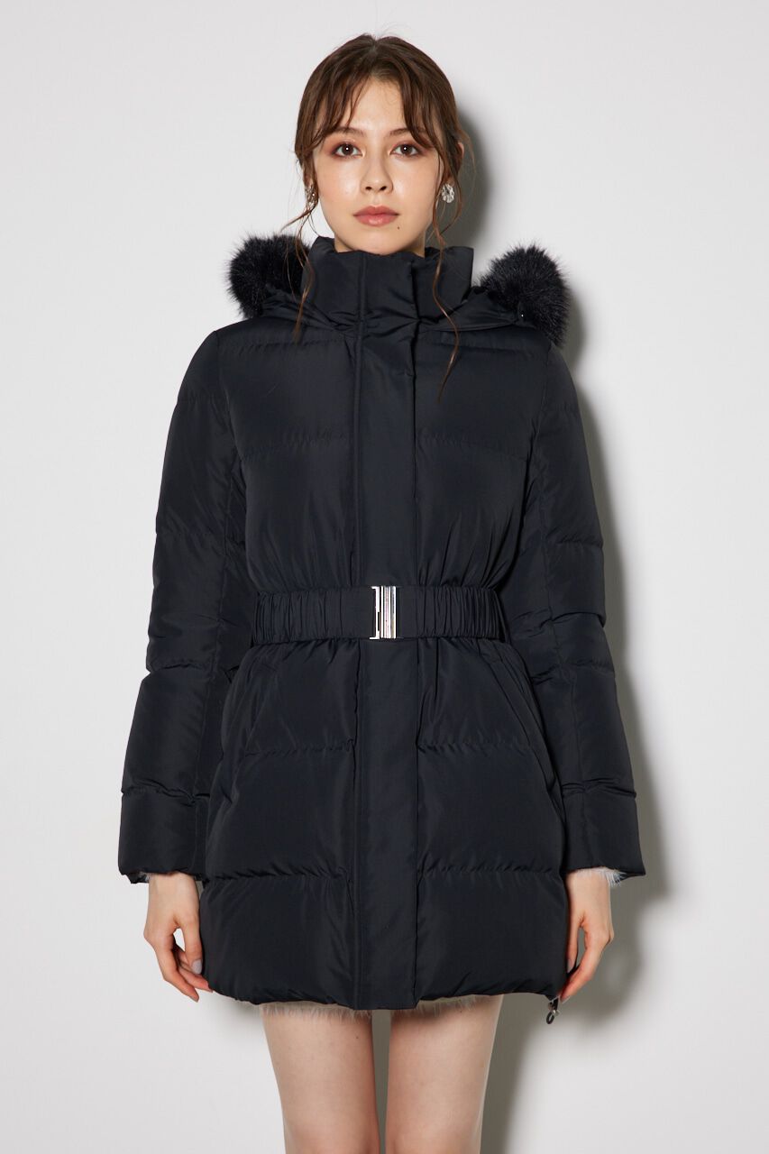 rienda「シャーリングゴムベルト付きシェイプダウンコート」|その他|