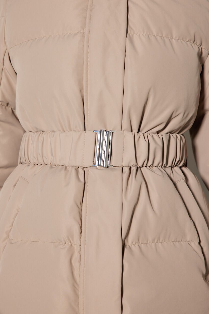 rienda「シャーリングゴムベルト付きシェイプダウンコート」|その他|