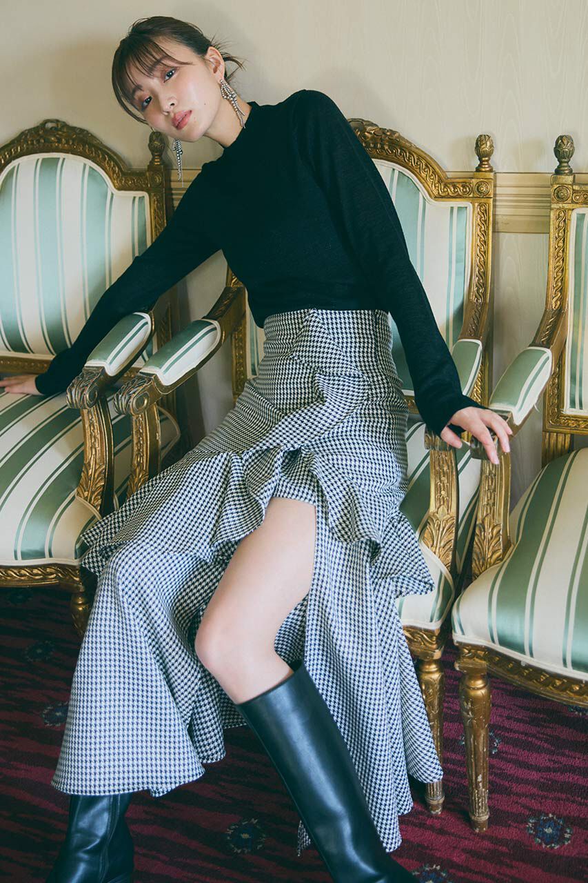 rienda「千鳥フリルスリットスコートショートパンツ」|その他|Multi_1