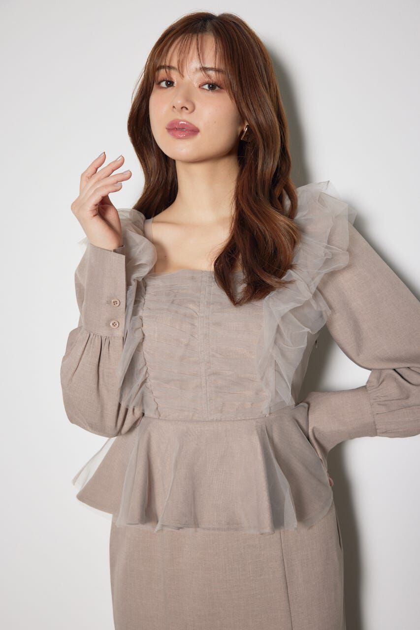 rienda「チュールドッキングマーメイドワンピース」|ワンピース|