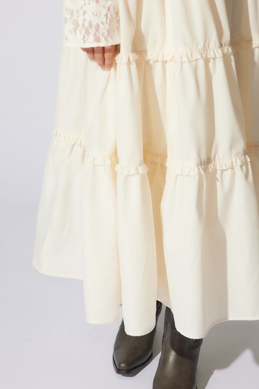 rienda「レーストップコンビフレアワンピース」|ワンピース|