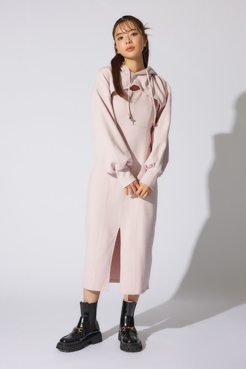 rienda「レイヤードパーカーワンピース」|ワンピース|