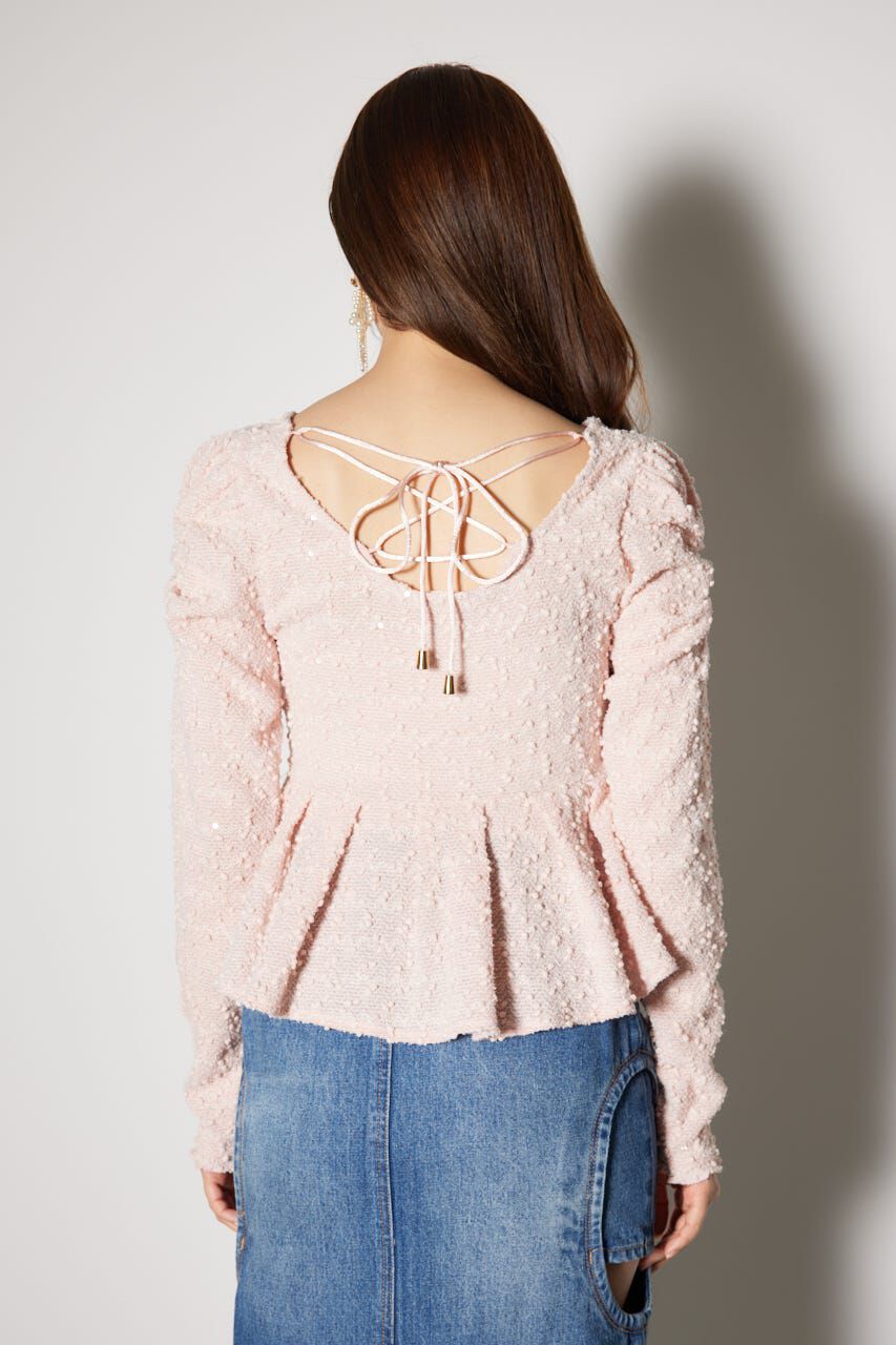 rienda「カットレースペプラムトップス」|Tシャツ・カットソー|