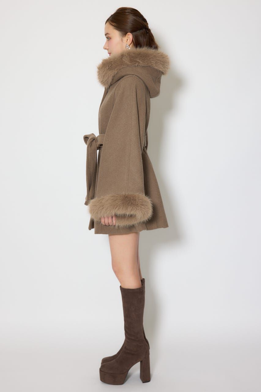 ウールMIXフードポンチョコート（rienda）｜ルミネのファッション通販