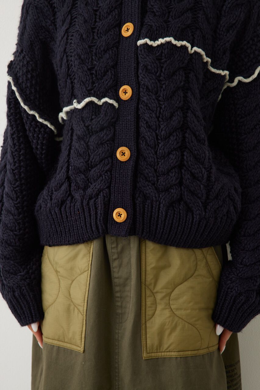 RODEO CROWNS「メロー ケーブルニット カーディガン」|カーディガン|