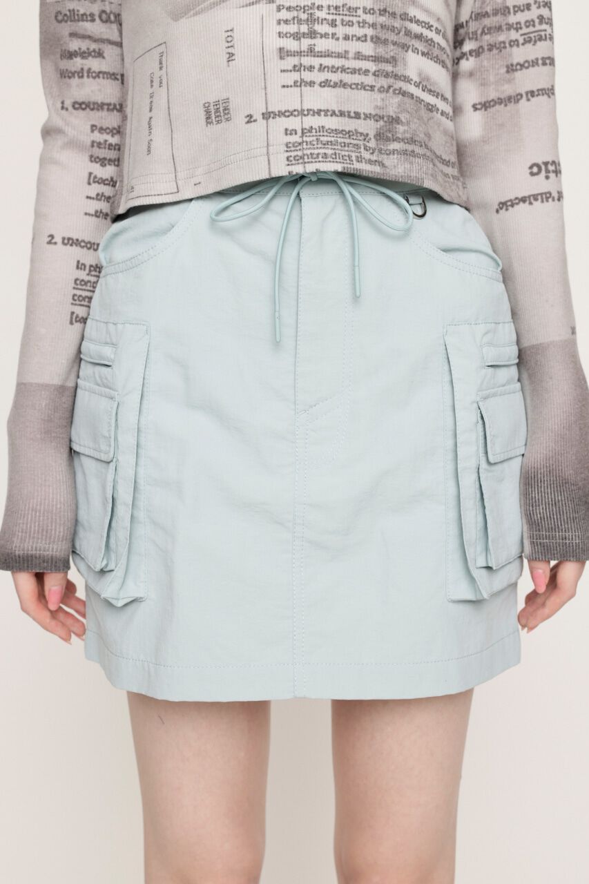 SLY「BIG POCKET FIELD ショートスカート」|スカート|L/BLU1