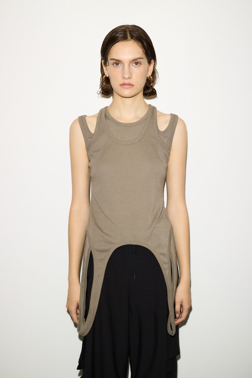 SLY「LAYERED HOLE TANK トップス」|タンクトップ|KHA
