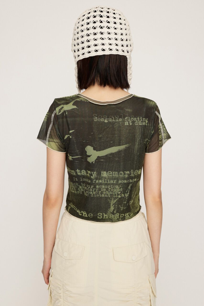 SLY「PRINTED SHEER トップス」|Tシャツ・カットソー|