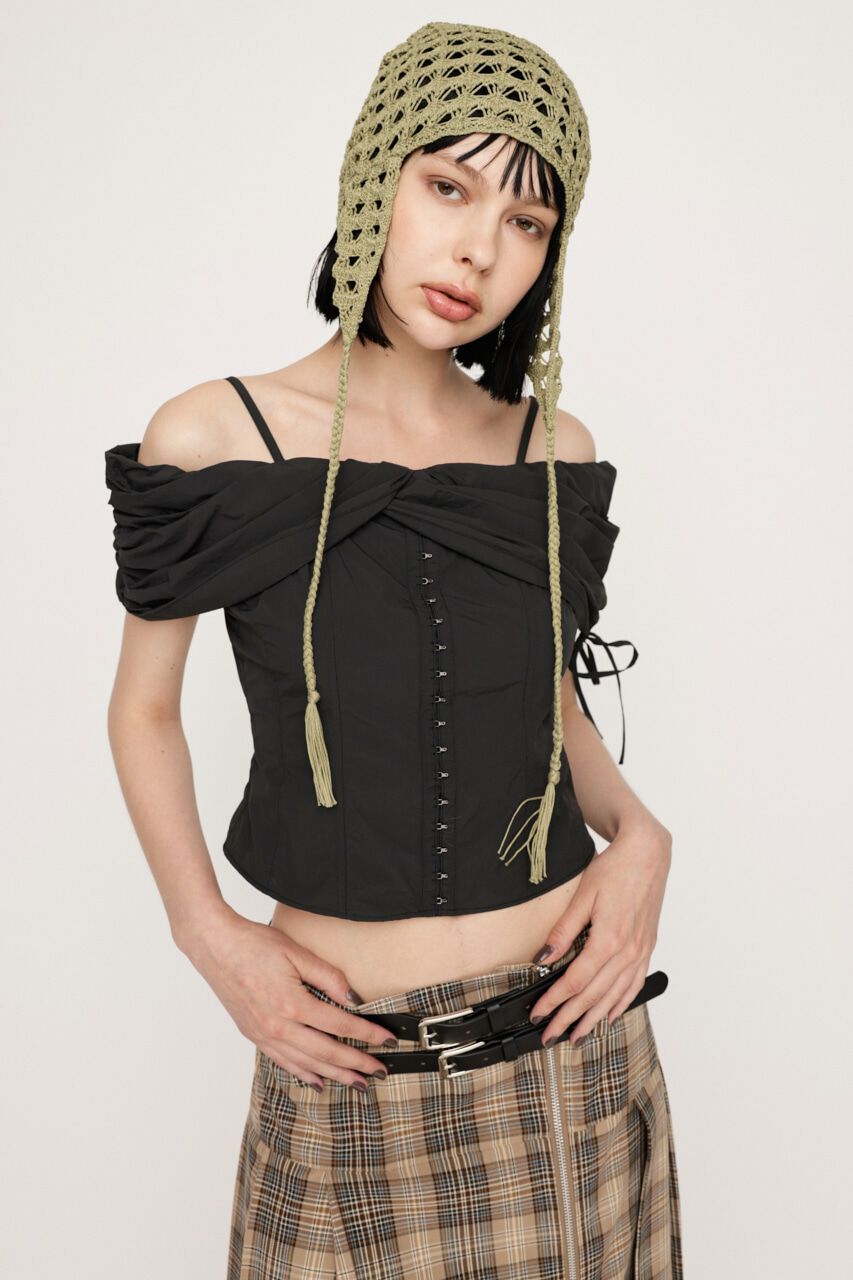 SLY「FRONT HOOK 2WAY SHOULDER ブラウス」|シャツ・ブラウス|