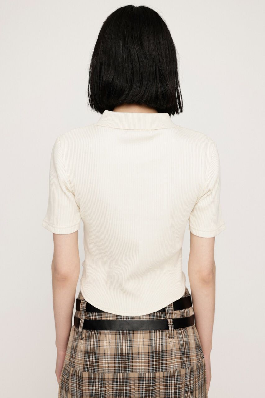 SLY「FRONT GATHER ZIP トップス」|Tシャツ・カットソー|