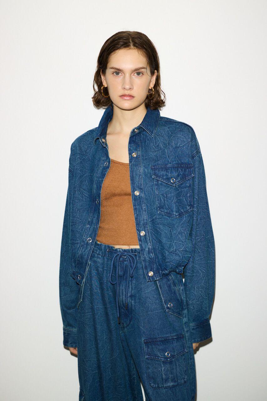 SLY「WRINKLE DENIM SH-BE」|シャツ・ブラウス|