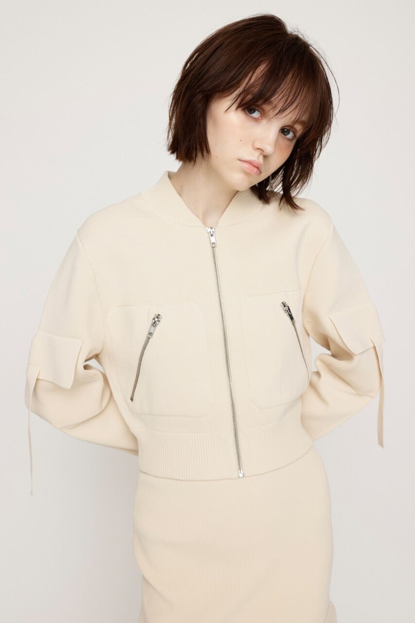 SLY「FINE TOUCH KNIT ブルゾン」|ブルゾン・スタジャン|IVOY3