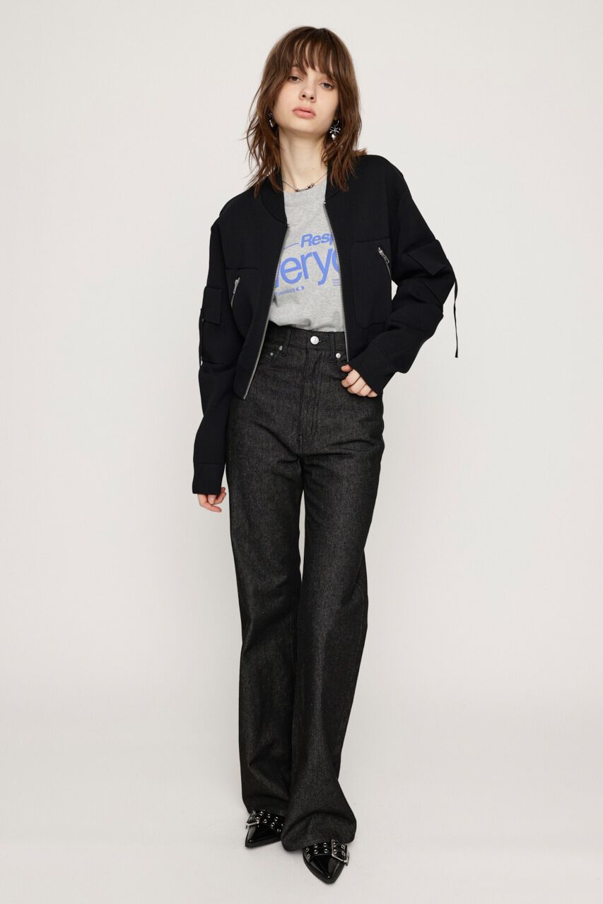 SLY「FINE TOUCH KNIT ブルゾン」|ブルゾン・スタジャン|