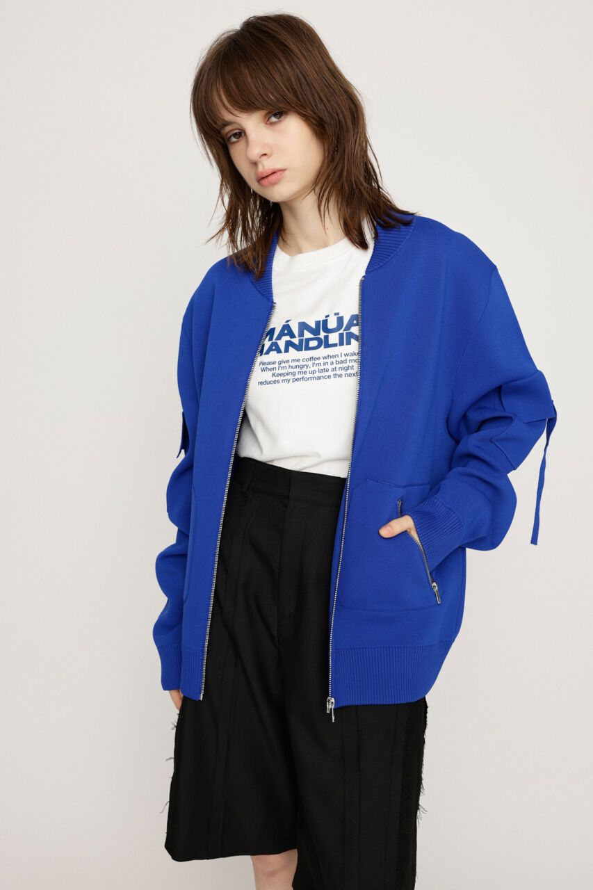 SLY「FINE TOUCH KNIT ブルゾン」|ブルゾン・スタジャン|