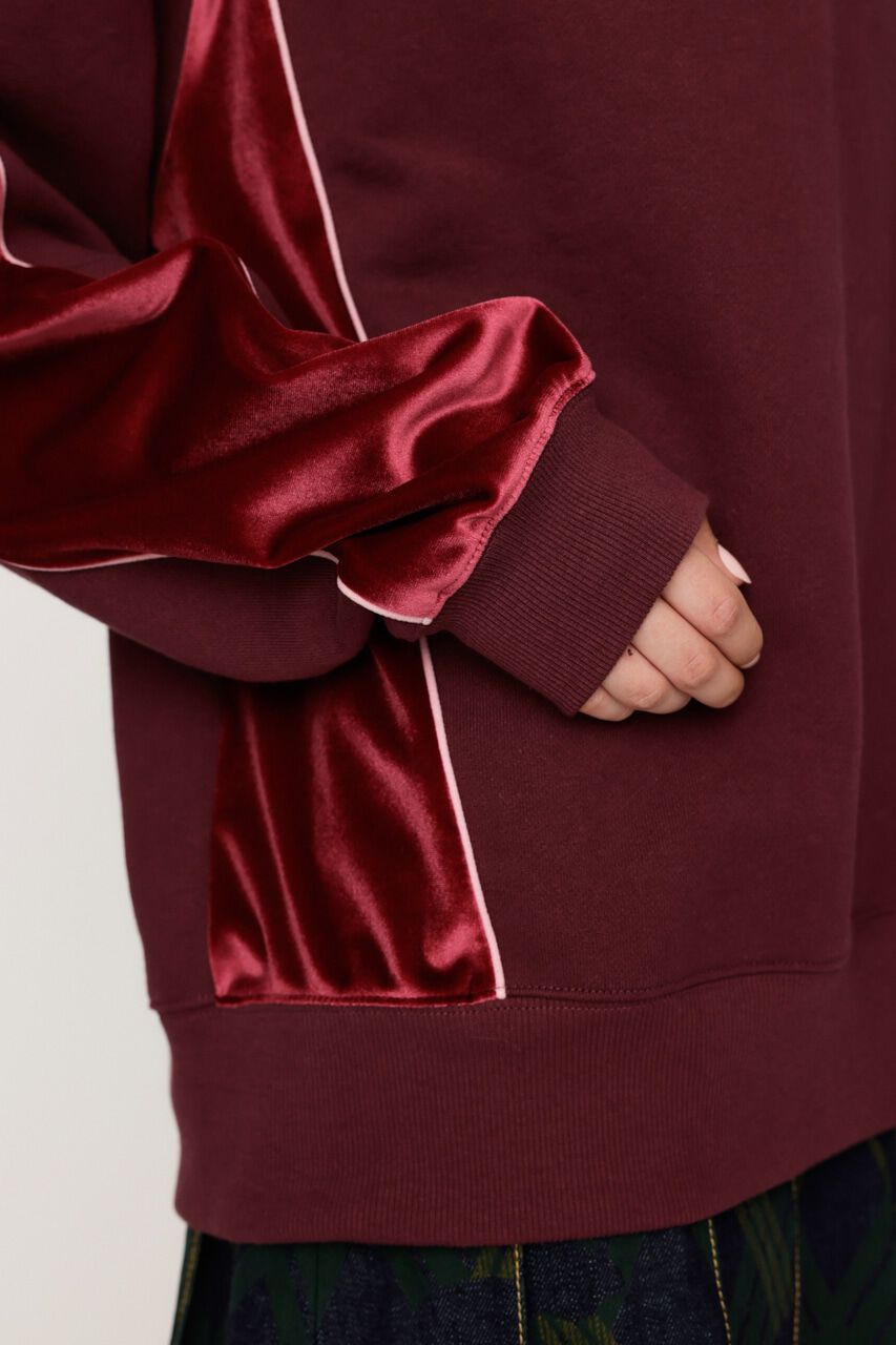 SLY「PIPING VELOUR HALF ZIP スウェット」|Tシャツ・カットソー|