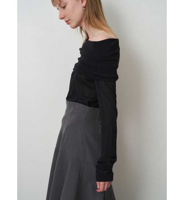ELENDEEK「SHEER KNIT OFF SHOULDER」|ニット・セーター|