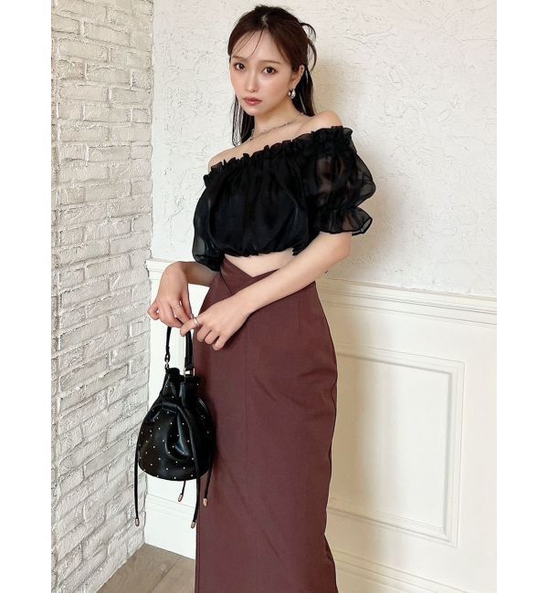 RESEXXY「クロップドオフショルトップス」|シャツ・ブラウス|