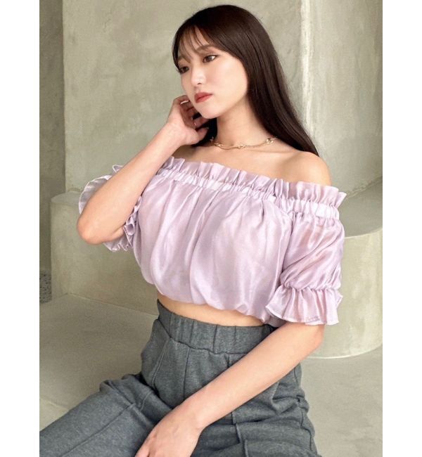 RESEXXY「クロップドオフショルトップス」|シャツ・ブラウス|