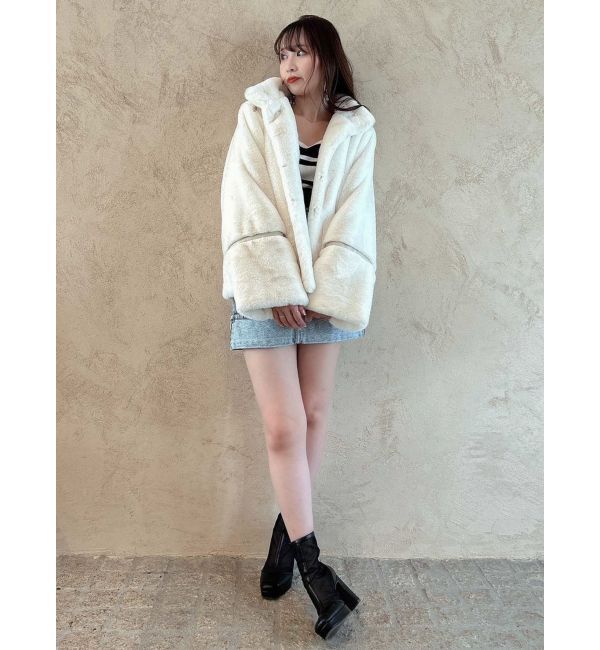 dazzlin「ミドルビットフェイクファーコート」|その他|