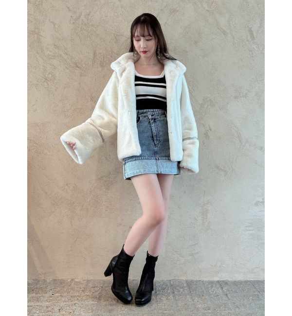 dazzlin「ミドルビットフェイクファーコート」|その他|