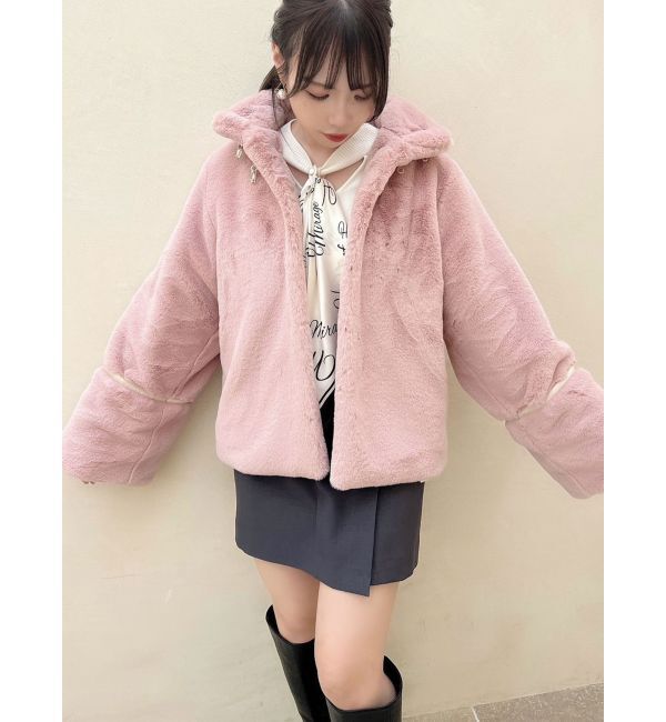 dazzlin「ミドルビットフェイクファーコート」|その他|