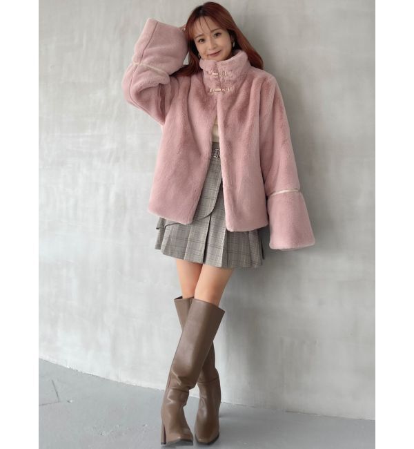 dazzlin「ミドルビットフェイクファーコート」|その他|