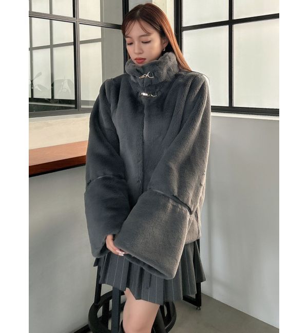 dazzlin「ミドルビットフェイクファーコート」|その他|