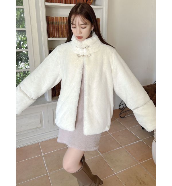 dazzlin「ミドルビットフェイクファーコート」|その他|