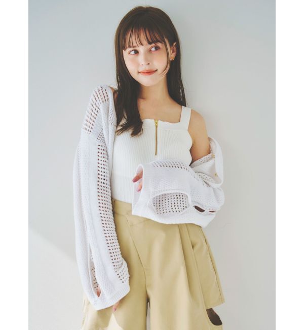 dazzlin「ホックデザインニットカーデ」|カーディガン|