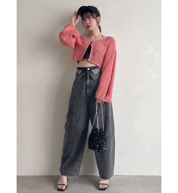 dazzlin「ホックデザインニットカーデ」|カーディガン|