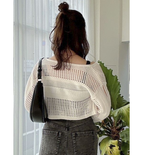 dazzlin「ホックデザインニットカーデ」|カーディガン|