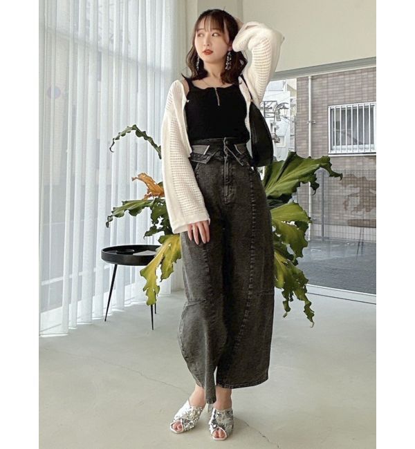 dazzlin「ホックデザインニットカーデ」|カーディガン|