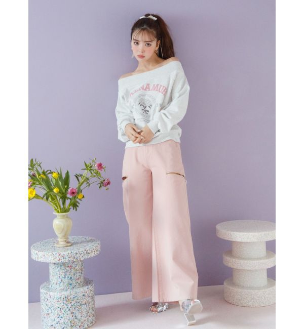 dazzlin「【CALNAMURコラボ】カルミアプリント オフショルダー プルオーバー」|スウェット・ジャージ|