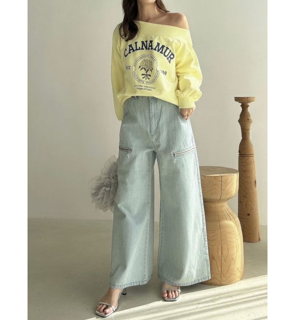 dazzlin「【CALNAMURコラボ】カルミアプリント オフショルダー プルオーバー」|スウェット・ジャージ|