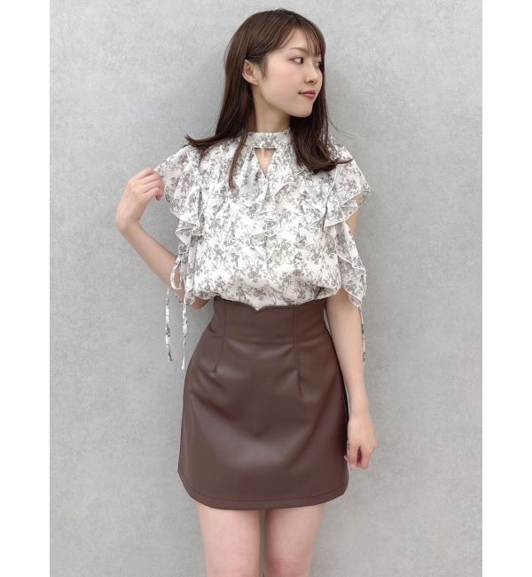 dazzlin「バックリボンボリュームラッフルブラウス」|シャツ・ブラウス|