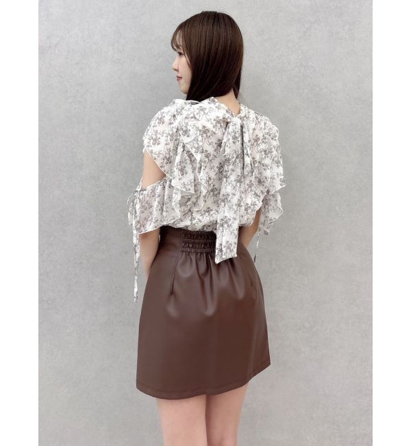 dazzlin「バックリボンボリュームラッフルブラウス」|シャツ・ブラウス|