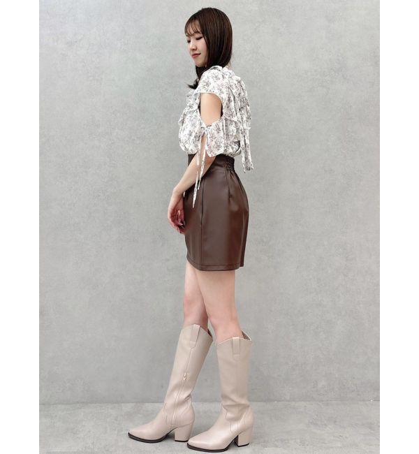 dazzlin「バックリボンボリュームラッフルブラウス」|シャツ・ブラウス|